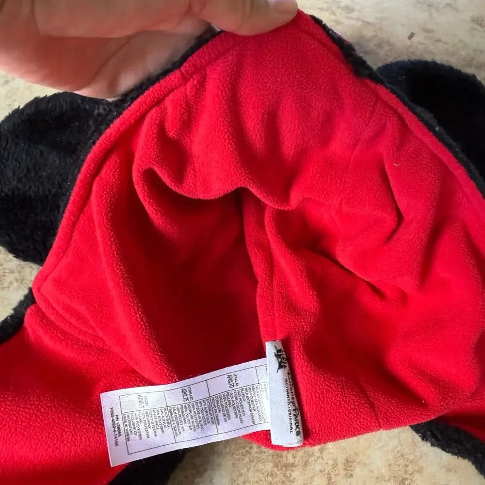 Disney Parks Minnie Mouse Mouseketeers Fleece Hat‎ Beanie W/ Ears Scarf Mittens
